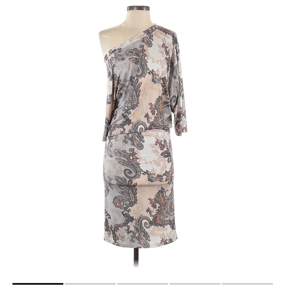 Venus paisley one shoulder short dress size XL